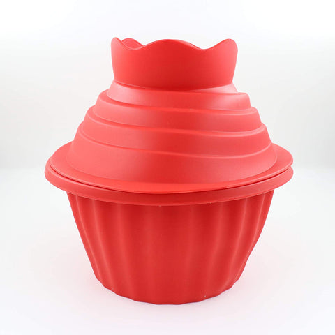 (; Red; Package 7.72 x 7.64 x 2.48 inches)(Item #17) Giant Cupcake Molds,Dishwasher Safe Big Top Silicone Cupcake Molds,Non-Stick Jumbo Caup