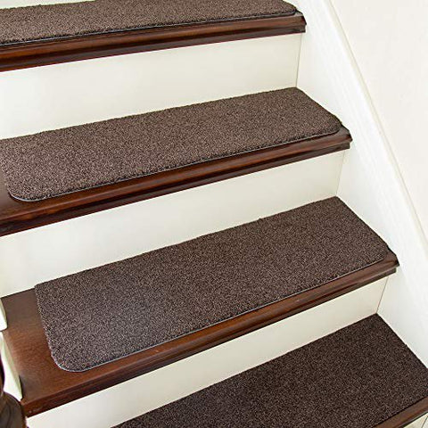 (; ; )(Item #11) COSY HOMEER Stair Treads Non-Slip Carpet Mat 28inX9in Indoor Stair Runners for Wooden Steps, Stair Rugs for Kids and Dogs,