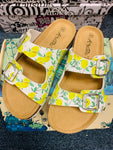 (; Yellow; Size: 4)(Item #9) (Similar) AOBETU Unisex-Child Slide Sandals - Boys & Girls Cork Footbed Sandals Open Toe Slip on Casual Summer