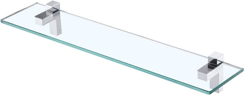 (Item #9) KES Bathroom Shelf 24 Inch Glass Shelf Wall Mounted Tempered Glass Shelf Polished Chrome Finish, BGS3201S60(;;)