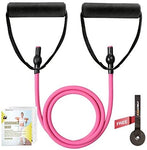 (; Pink; Item 9.17 x 6.3 x 2.87 inches, 15 lbs resistance)(Item #747) RitFit Single Resistance Exercise Band with Comfortable Handles - Idea