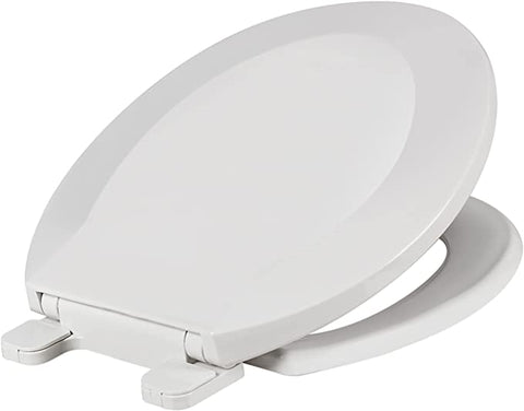 (Item #874)Round Toilet Seat, Soft Slow Quiet Close,Thicken White Plastic,Non-Slip And Not Loose, Easy To Install, Fit Most America Standard Toilets