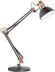 (; Sandy Black; Product _23.6 x 9.1 x 27.6 inches)(Item #490) LEPOWER Metal Desk Lamp, Adjustable Goose Neck Architect Table Lamp with On/Of
