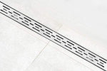 (Item #678) (Brushed Finish;Size: 36 x 2.75 Inches;) DreamDrain Professional Stainless Steel Linear Shower Drain Bars Patterned Grate - Easy