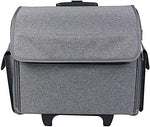 (; Gray; Item 17 x 9.5 x 15.5 inches)(Item #2) Everything Mary Sewing Machine Rolling Carrying Case, Grey Heather - Portable Trolley with Wh