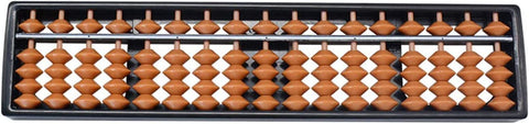 (; Brown; Package 10.43 x 2.36 x 0.75 inches)(Item #41) (No brand) Tivansi Abacus Soroban 17 Digits Rods Chinese Japanese Abacus Calculator