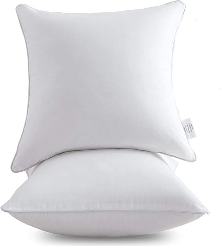 (; White; Product 24 x 24 x 5 inches)(Item #23) Oubonun 24 x 24 Pillow Inserts (Set of 2) - Throw Pillow Inserts with 100% Cotton Cover - 24