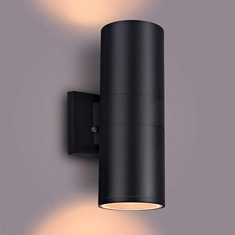 Outdoor Wall Light,Dusk to Dawn Sensor Exterior Lighting - 2 Light Bulbs Included,Aluminum Wall Mount Sconce-Up Down Light Fixture for Porch