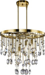 (; Gold; Item _22.44 x 22.44 x 7.87 inches)(Item #1) Modern Crystal Chandelier 4-Lights Gold Chandelier Light Luxury Raindrop Pendant Ceilin