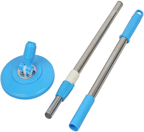(; BLUE; )(Item #615) Spin Mop Replacement Handle for Floor Mop Stainless Steel Spin Mop Adjustable Handle and Head Replacement 360 Spinning