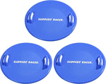 (; BLUE; ITEM PACKAGE _25.5 x 25.5 x 4 inches)(Item #10) Slippery Racer Downhill Pro Saucer Disc Snow Sled - 3 PACK