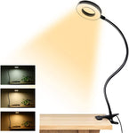 Clip on Light Reading Lights , 48 LED USB Desk Lamp with 3 Color Modes 10 Brightness, Eye Protection Book Clamp Light , 360 _____________________