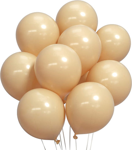 (Item #236) Retro Apricot Balloons 12 Inch 50 Pack Nude Balloon Baby Shower Balloon Wedding Engagement Graduation Birthday Party Decorations