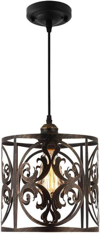 (; Black; Item 70 x 109.2 x 104.4 inches)(Item #25) Chandelier Pendant Lighting with Handwork Highlights Oil Rubbed Finish,Pendant Light for