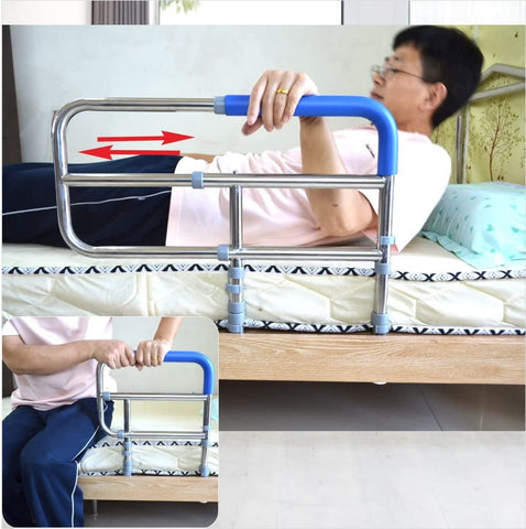 (Item #18) Elderly Assis Adjust Bed Rail Adjustable Stainless Steel Bedside Grab Bar for The Stable and Foldable(299.3716;;)