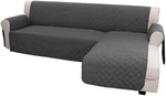 (Item #481) (X-Large;Dark Gray;) Easy-Going Sofa Slipcover L Shape Sofa Cover Sectional Couch Cover Chaise Lounge Cover Reversible Sofa Cove