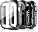 (; Black; Size 45mm)(Item #40) Gicrel 2 Pack Hard PC Case with Tempered Glass Screen Protector Compatible with Apple Watch Series 7 45mm, Ul