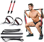 (Item #403) (;;) Portable Home Gym Pilates Bar System, Full Body Workout Equipment for Home, Office or Travel, Weightlifting and HIIT Interval Tr