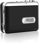 (Item #27) (BLACK;;) OfficeLead Cassette Player Tape to MP3 Converter Retro Walkman Auto Reverse Portable Audio Tape Player with Earphone