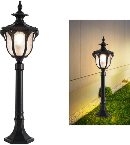 (; Black; Item _33.46 x 9.45 x 9.45 inches)(Item #12)  (19.7inch) Outdoor Post Light, Vintage Post Lamp Light Fixture for Patio Garden Pathw