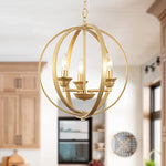 (; Gold; Package _16.3 x 16 x 5.55 inches)(Item #19) PUMING Gold Orb Chandelier 3 Lights Globe Pendant Light Fixtures Hanging Dining Room Li