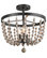 (; Black; )(Item #21) LNC 3-light Flush Mounts Ceiling Lights Distressed Wood Beads Black Finish Light