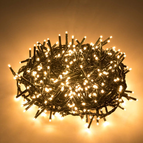 (; Warm White; Package _13.5 x 7.17 x 3.9 inches)(Item #465) AWQ 500 LED 49ft Christmas Cluster Lights Christmas String Lights Decoration Li