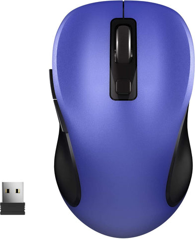 (Similar; Blue; 2.4 x 4.09 x 1.56 in)(Item #13) 2.4G Wireless Mouse for Laptop, Ergonomic Computer Mouse with USB Receiver and 3 Adjustable