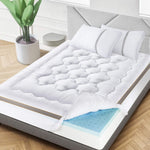 (; White; Item 74 x 54 x 3.6 inches)(Item #5) BedStory 3.6 Inch Mattress Topper Dual-Layer, Full Size Pillow Top & Gel Memory Foam Bed Toppe