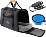 (; Black; Item 16.93 x 11.02 x 3.15 inches)(Item #18) Morpilot Pet Travel Carrier Bag, Portable Pet Bag - Folding Fabric Pet Carrier, Travel