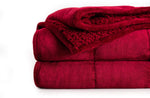 (Used; Red; Size: 60" x 80" 15lbs)(Item #21) Sofa Bed, 60 x 80 inches,Uttermara Sherpa Fleece Weighted Blanket 15 lbs for Adult, Unicolor Ul