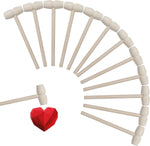 (; White ; Package 7.83 x 5.39 x 4.33 inches)(Item #4) 40 Pieces Mini Wooden Breakable Heart Hammers for Chocolate