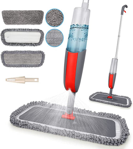 MEXERRIS Microfiber Spray Mops For Floor Cleaning, Wet Dry Dust Hardwood Kitchen Floor Mop With 410ML Refillable Bottle 360______________________