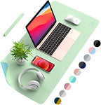 AFRITEE Desk Pad Protector Mat - Dual Side PU Leather Desk Mat Large Mouse Pad Waterproof Desk Organizers Office Home Table Decor Gaming Wri