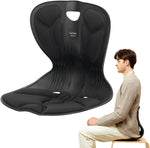 (; Black; Product 13.4"D x 13"W x 13"H)(Item #17) [Curble Comfy] Effective Posture Chair, Flexible Back Support, Seat Cushion Chair for Work