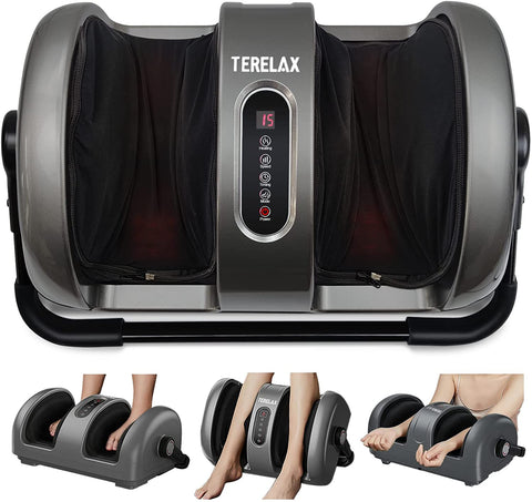 (Item #14) Foot Massager Machine Shiatsu Foot and Calf/Leg Massager with Heat Deep Kneading Therapy Relieve Foot Pain from Plantar Fasciitis