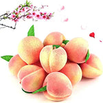(Item #9) (;;) BcPowr 12PCS Fake Fruit Peach - Artificial Fruit Plastic Artificial Lifelike Peach Simulation Pink Peach Fake Home Display Decorat