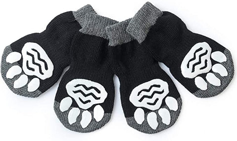 (Item #387) Pet Heroic 8 Sizes Anti-Slip Dog Socks Cat Socks Dog Cat Paw Protector with Rubber Reinforcement, Traction Control for Indoor We