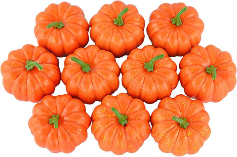 (Item #124) (;;) JEDFORE Fake Fruit Home House Kitchen Decoration Artificial Lifelike Simulation Mini Pumpkins Halloween Thanksgiving Day House D