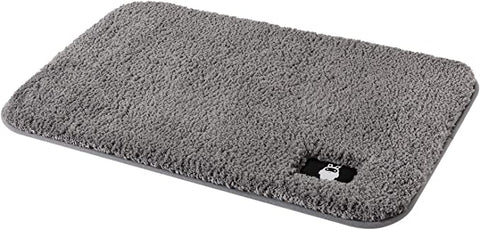 (Item #439) (;;) Zhutan Bathroom Mats _ Stylish Shaggy Design _ Improved Impermeability _ Non-slip Feature For Safety _ 20x32Inch Grey Rag _ Suit