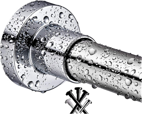 (; Silver; Size: 43-73 Inches)(Item #16) BRIOFOX Shower Curtain Rod 43-73 Inches, Never Rust and Non-Slip Spring Tension Rod for Bathroom, P