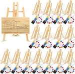 (; Brown; Package 17.5 x 13.5 x 7.5 inches)(Item #14) 240 PCS Professional Painting Set with Easels, 20 PCS Wood Easels,20 Packs of 200 Brus