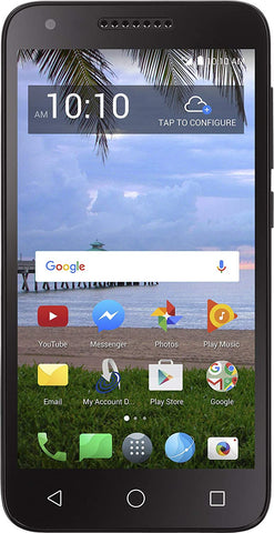 (; Black; 7.25 x 10 x 1.65 in)(Item #12) Simple Mobile Alcatel Raven 4G LTE Prepaid Smartphone