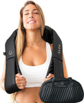 (; Black; Product 16.14 x 7.08 x 6.69 inches)(Item #18) Shiatsu Back Shoulder and Neck Massager with Heat - Deep Tissue Kneading Pillow Mass