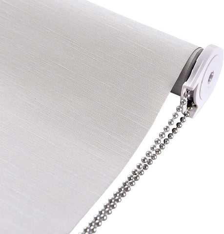 (; White; Product 72 x 35 x 0.01 inches)(Item #9) ALLBRIGHT Thermal Insulated Fabric 100% Blackout UV Protection Striped Jacquard Roller Sha