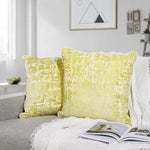 (; Yellow; Product 18"L x 18"W)(Item #2) Lewondr Luxury Short Plush Throw Pillow Cover, 2 Pack Soft Velvet Decorative Throw Pillow Case Cush