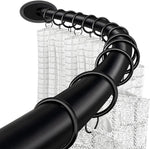 (; Black; Product 41.5"L x 5.3"W)(Item #19) TONIAL Curved Shower Curtain Rod, 42 to 72 Inches(3.5-6 ft), Black, Anti-Rust Wall-Mounted Arche