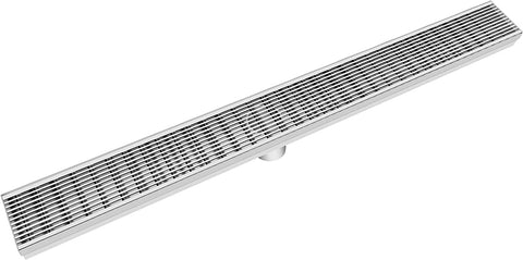 (; Silver; Product _26 x 3.4 x 3 inches)(Item #12) BRONSTARZ Stainless Steel Wedge Wire Grate Linear Shower Drain Shower Trench Drain Floor