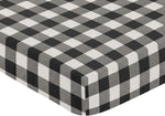 (; Black and White; Package 15.39 x 12.52 x 4.02 inches)(Item #10) (Queen)2 Pack Gingham Buffalo Check Fitted Bottom Sheet Queen 1800 Ultra-