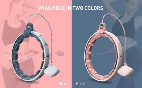 (; Pink; Size:44inch)(Item #14) Axtrive Smart Hula Hoops For Adults Weight Loss + Waist Trainer For Women + Resistance Band Set, Weighted Ho